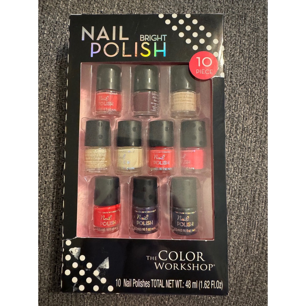 The Color Workshop Nail Bright Polish Set 10 Piece Multi Color Mini Collection
